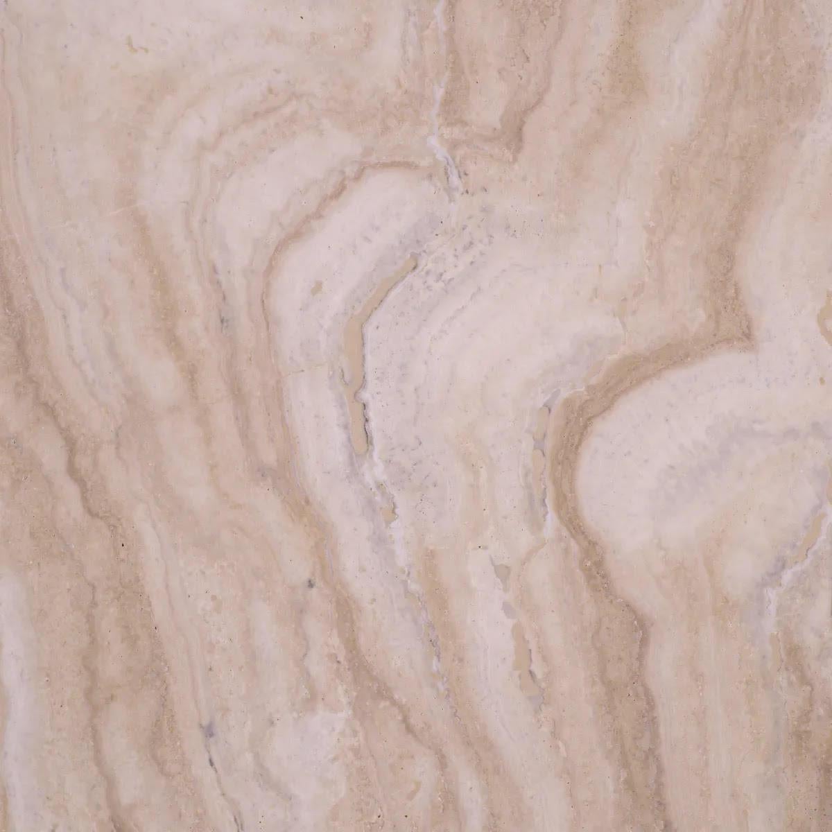 French Pair of Travertine Marble Columns, 21st Century. For Sale