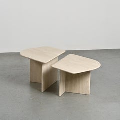 Pair of Travertine Nesting tables, circa 1970