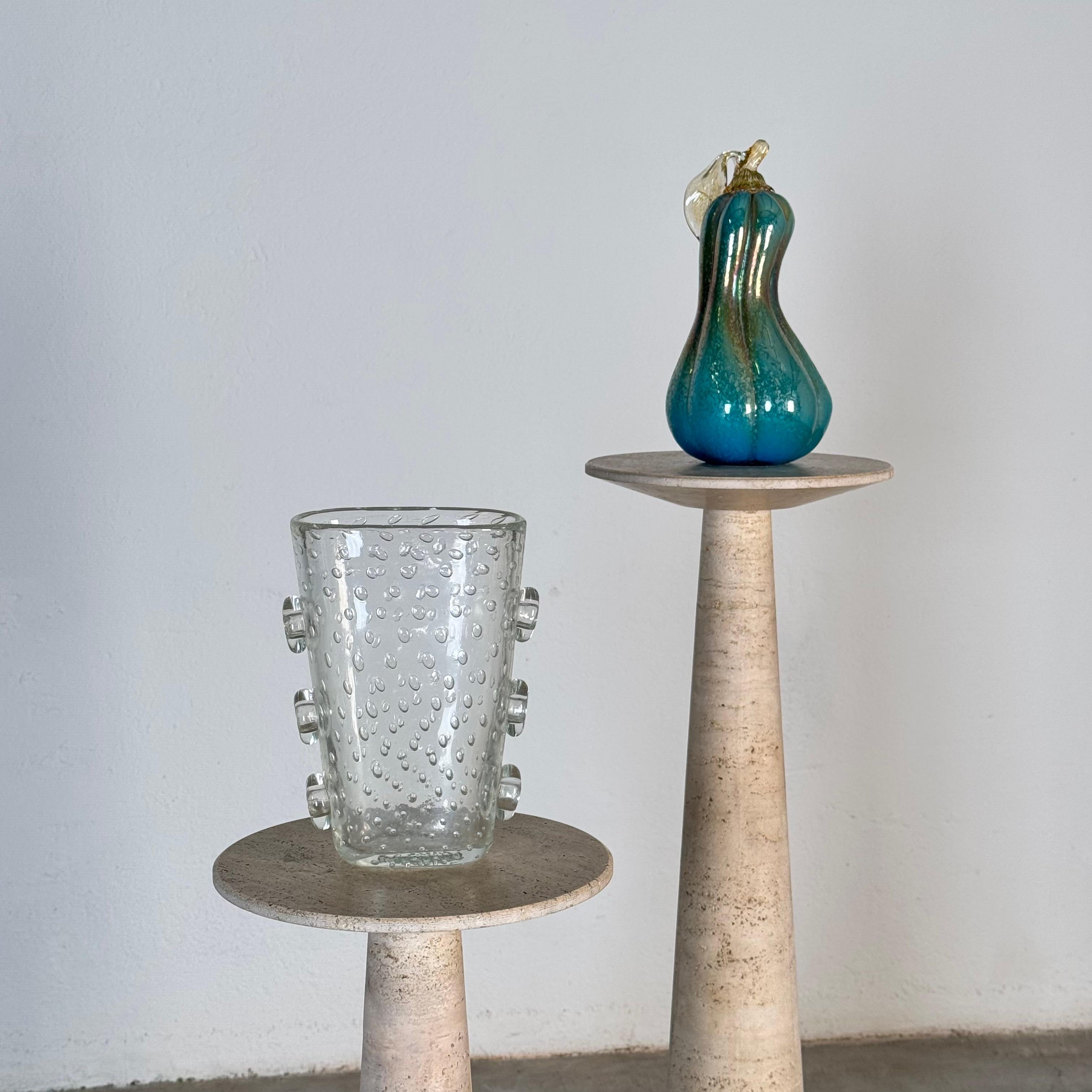 Paire de socles en travertin attribués à Angelo Mangiarotti pour Up & Up, années 1970 en vente 3