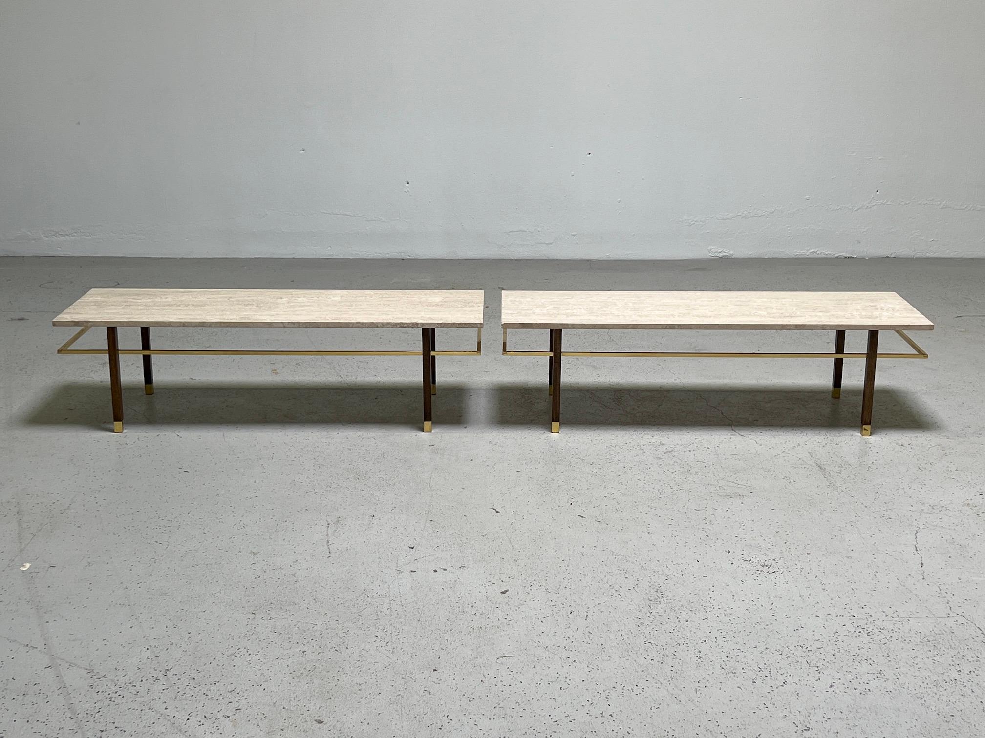 Pair of Travertine Tabes by Harvey Probber 9