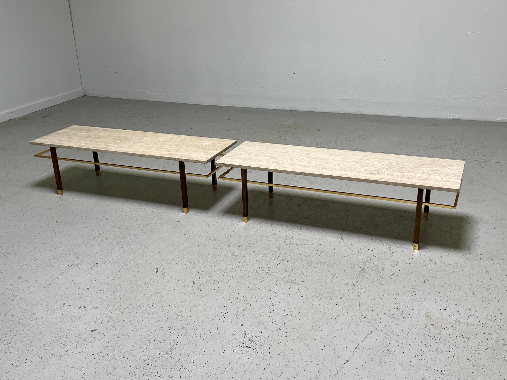 Pair of Travertine Tabes by Harvey Probber 10