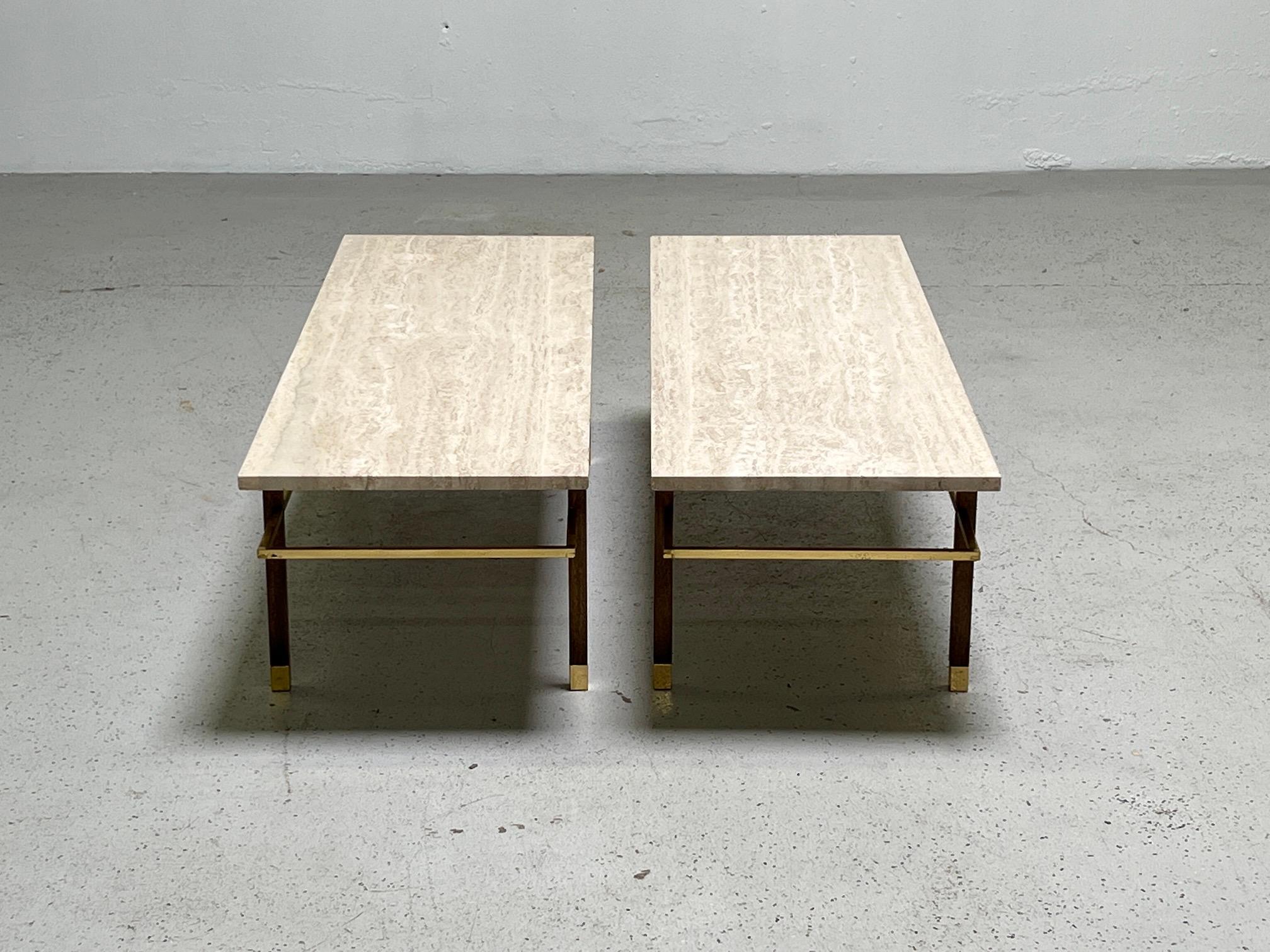 Pair of Travertine Tabes by Harvey Probber 11