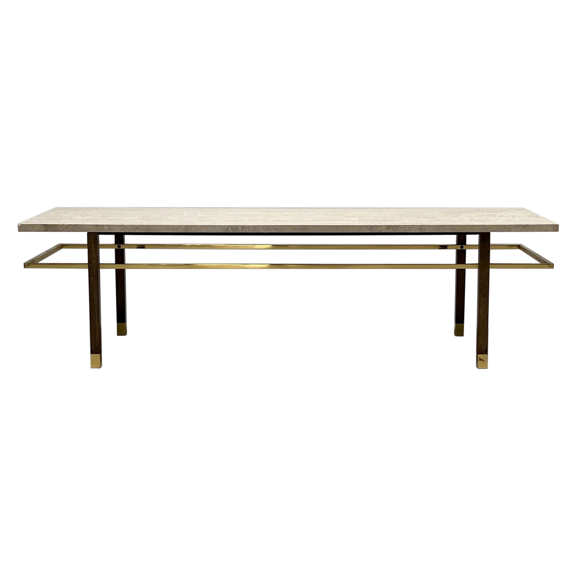 Pair of Travertine Tabes by Harvey Probber