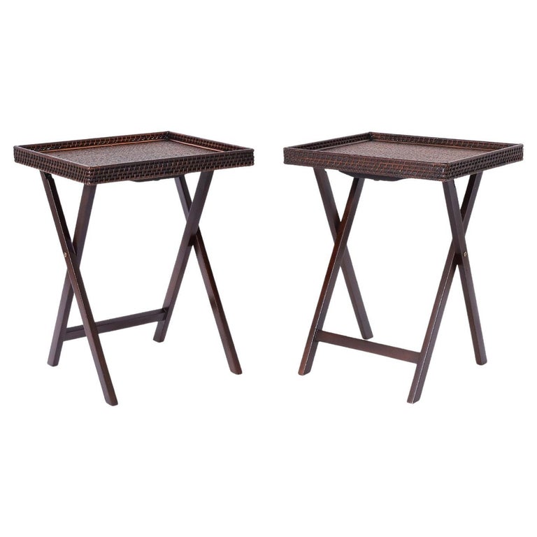 Pair of Tray Tables or Stands For Sale at 1stDibs