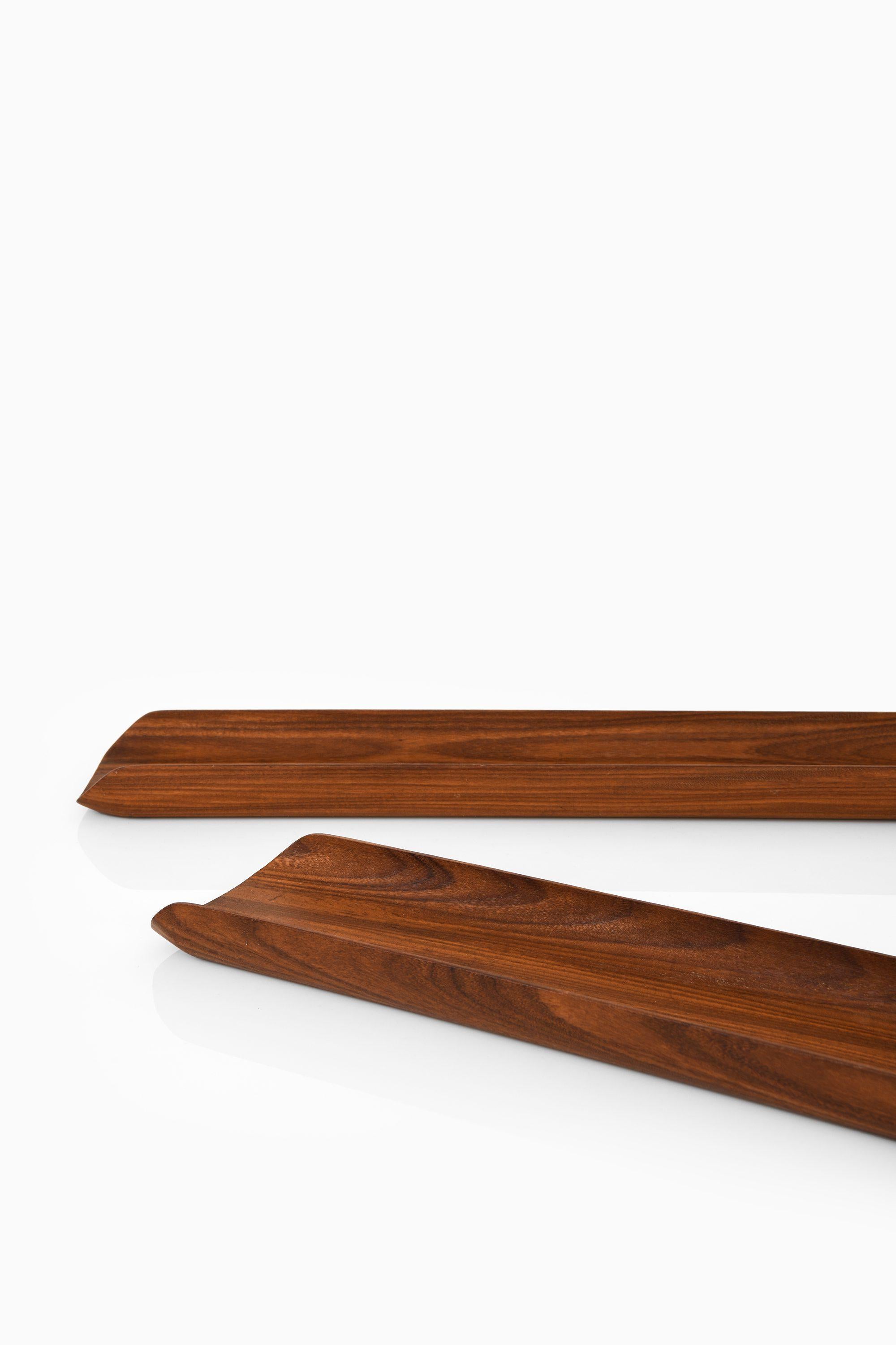 Swedish Pair of Trays in Teak By Johnny Mattsson, 1960's For Sale