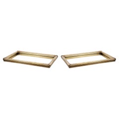 Pair of Trays, Vintage Brass Finish, an Iconic Piece that Exudes Sophistication.