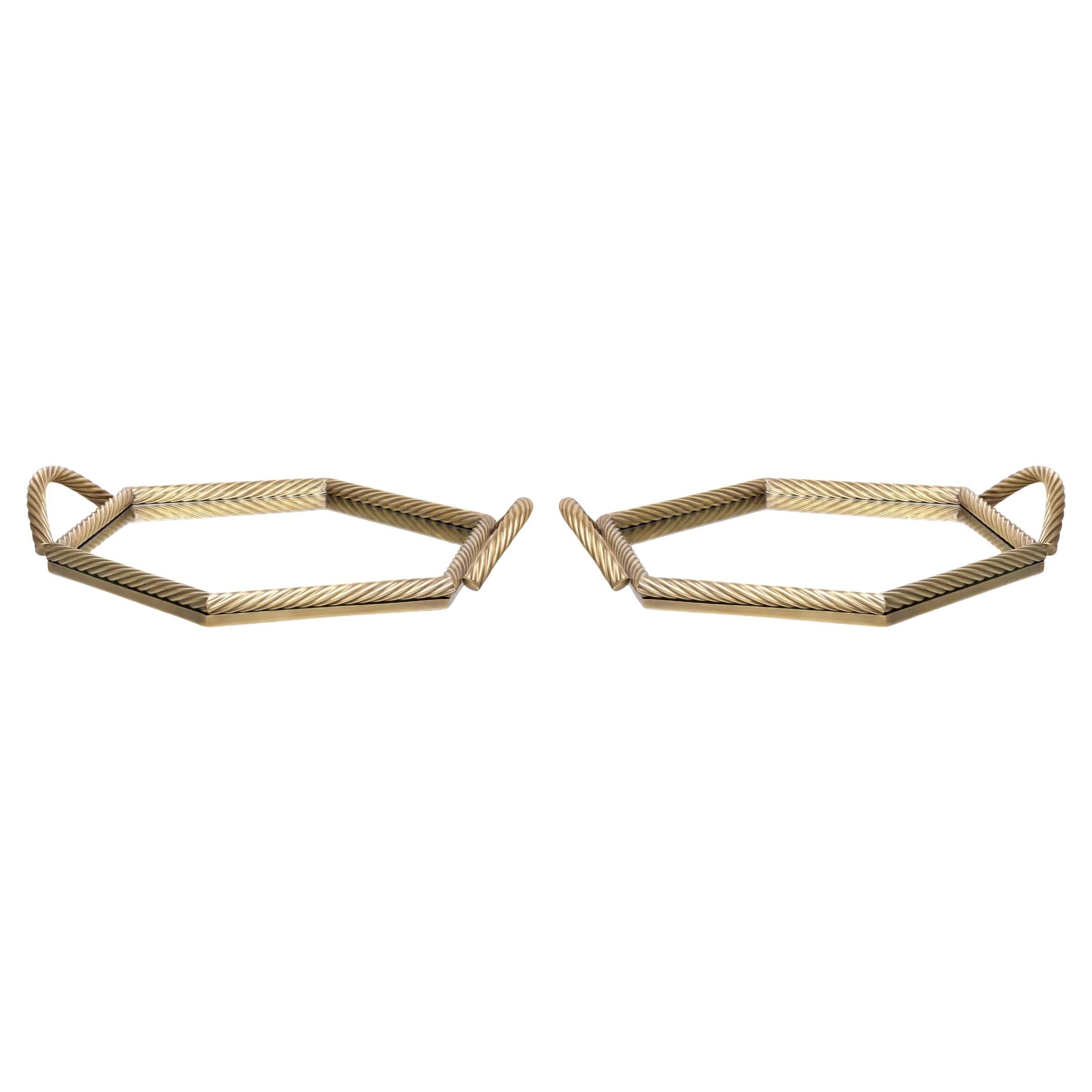 Pair of Trays, Vintage Brass Finish, Much More than Just a Decorative Item.