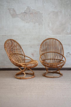Pair Of “Tre Cerchi” Armchairs By Tito Agnoli For Bonacina – Italy – 1950s
