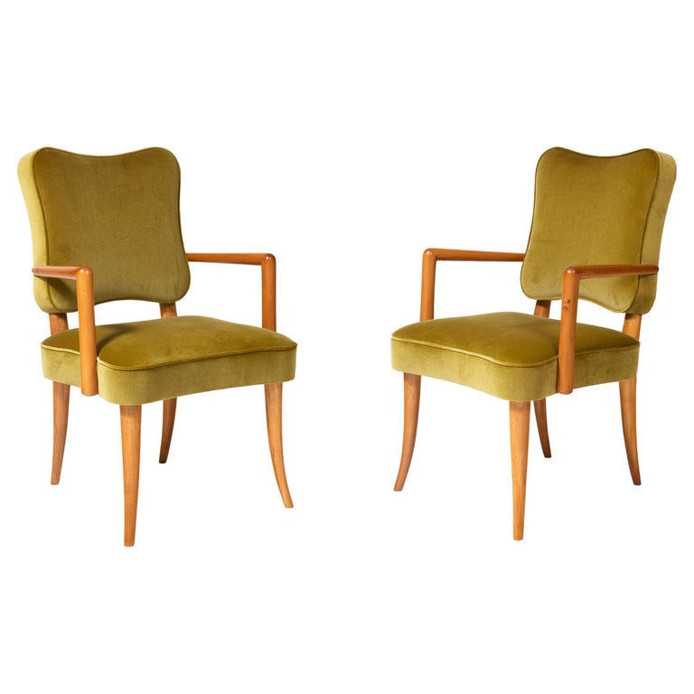 Jean Royère Trèfle armchairs, 1940s, offered by Galerie Marcilhac