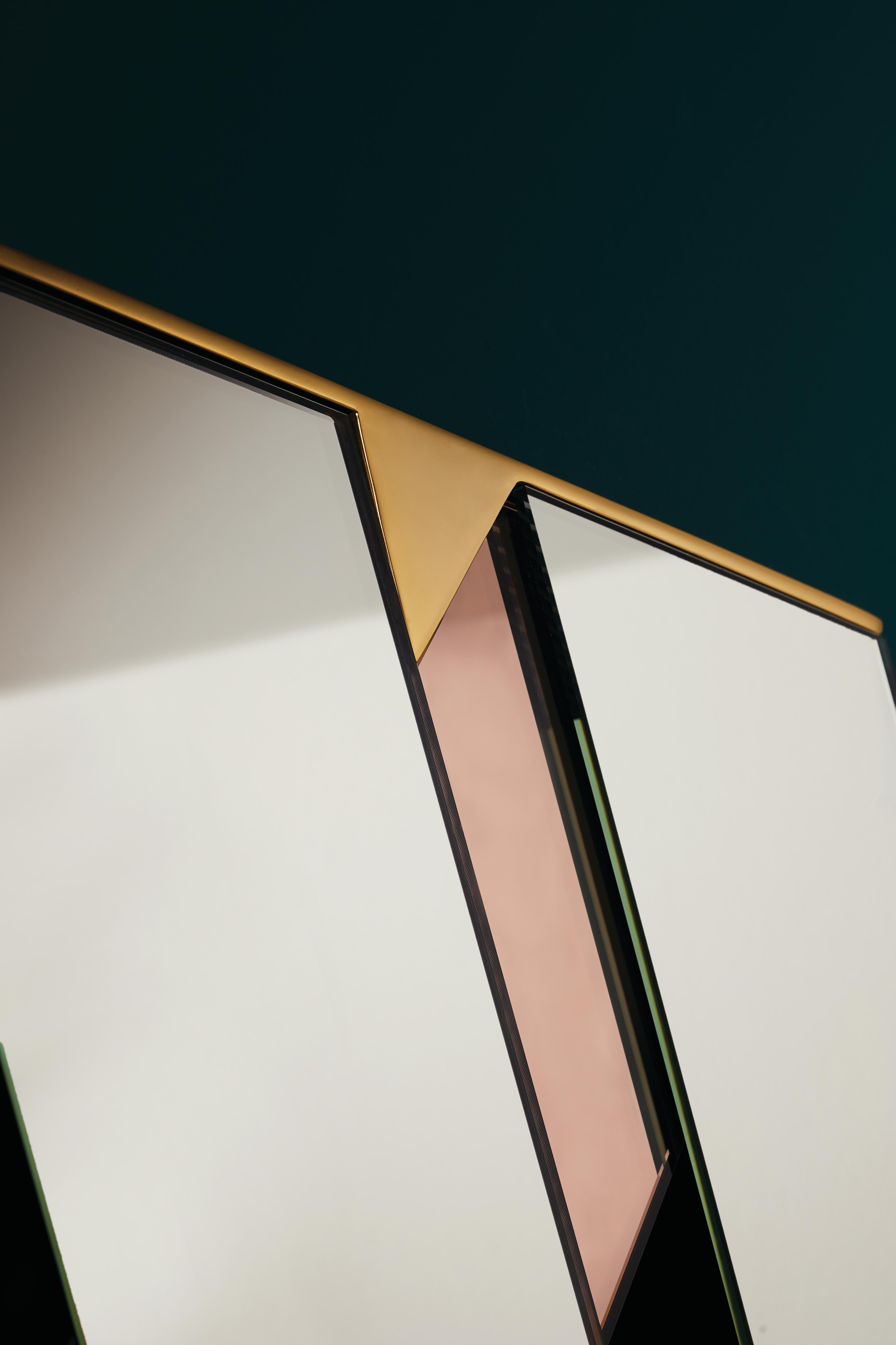 Modern Pair of Tresse Mirrors by Mason Editions