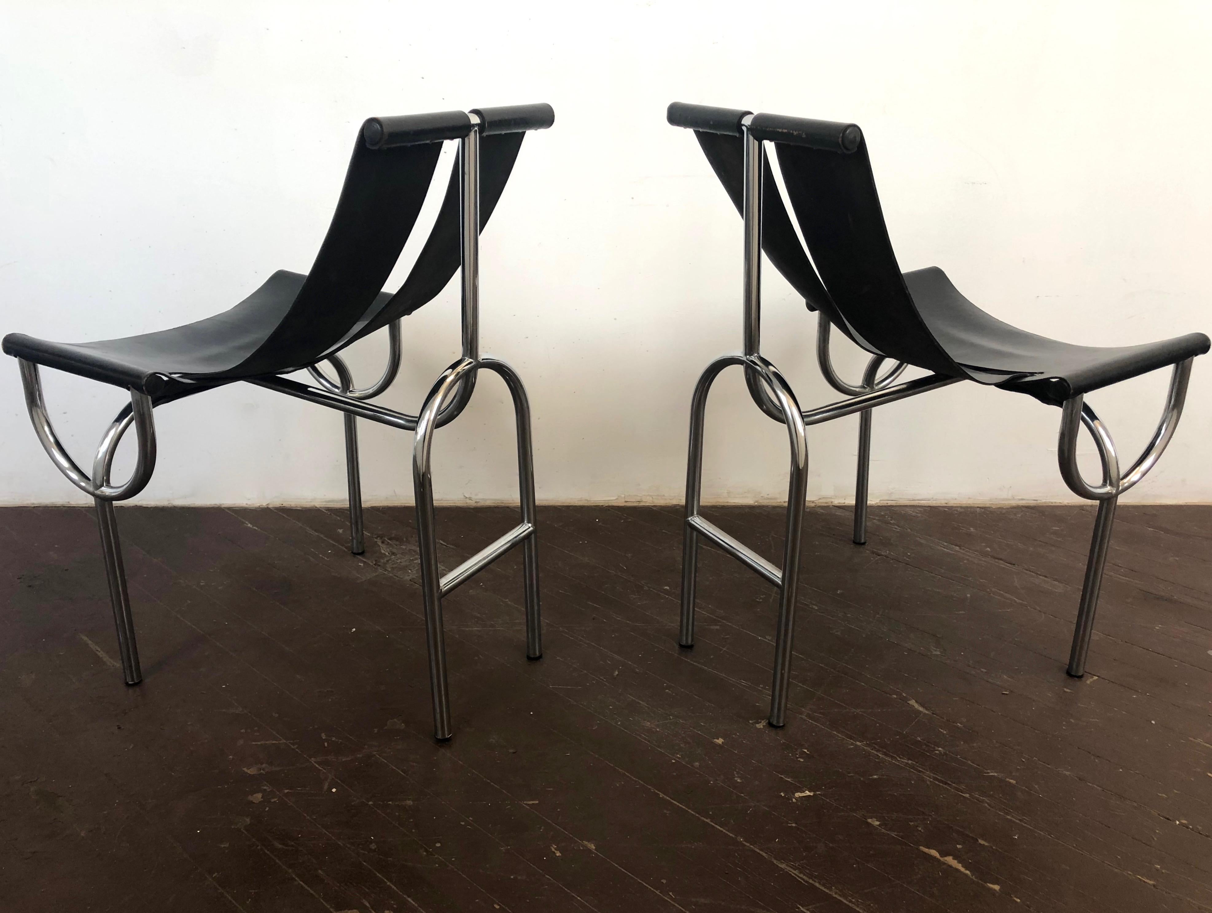 Pair of TRI 15 Chairs by Roberto Gabetti & AImaro Isola for Arbo, Italy, 1968 For Sale 1