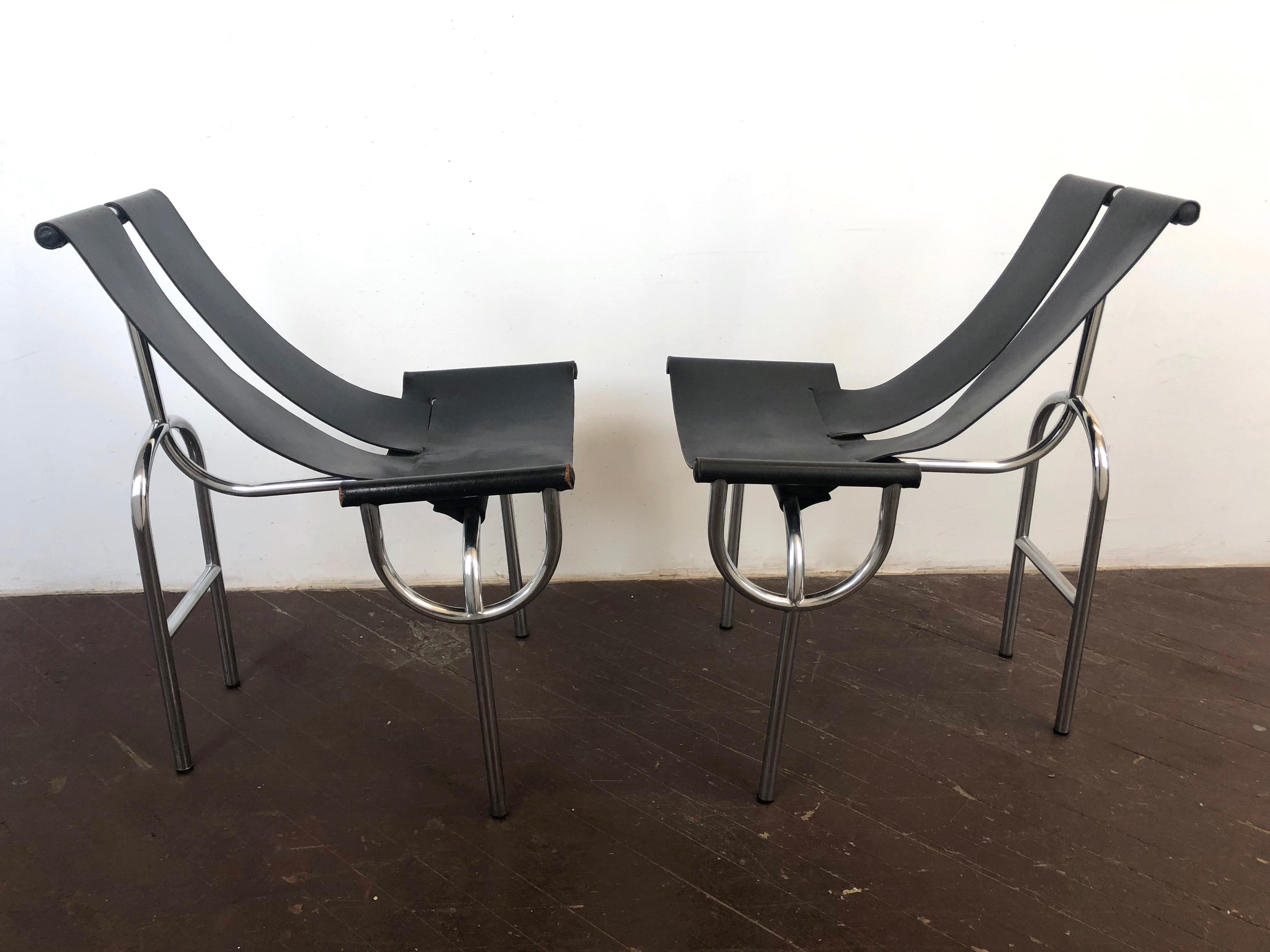 Pair of TRI 15 Chairs by Roberto Gabetti & AImaro Isola for Arbo, Italy, 1968 For Sale 3