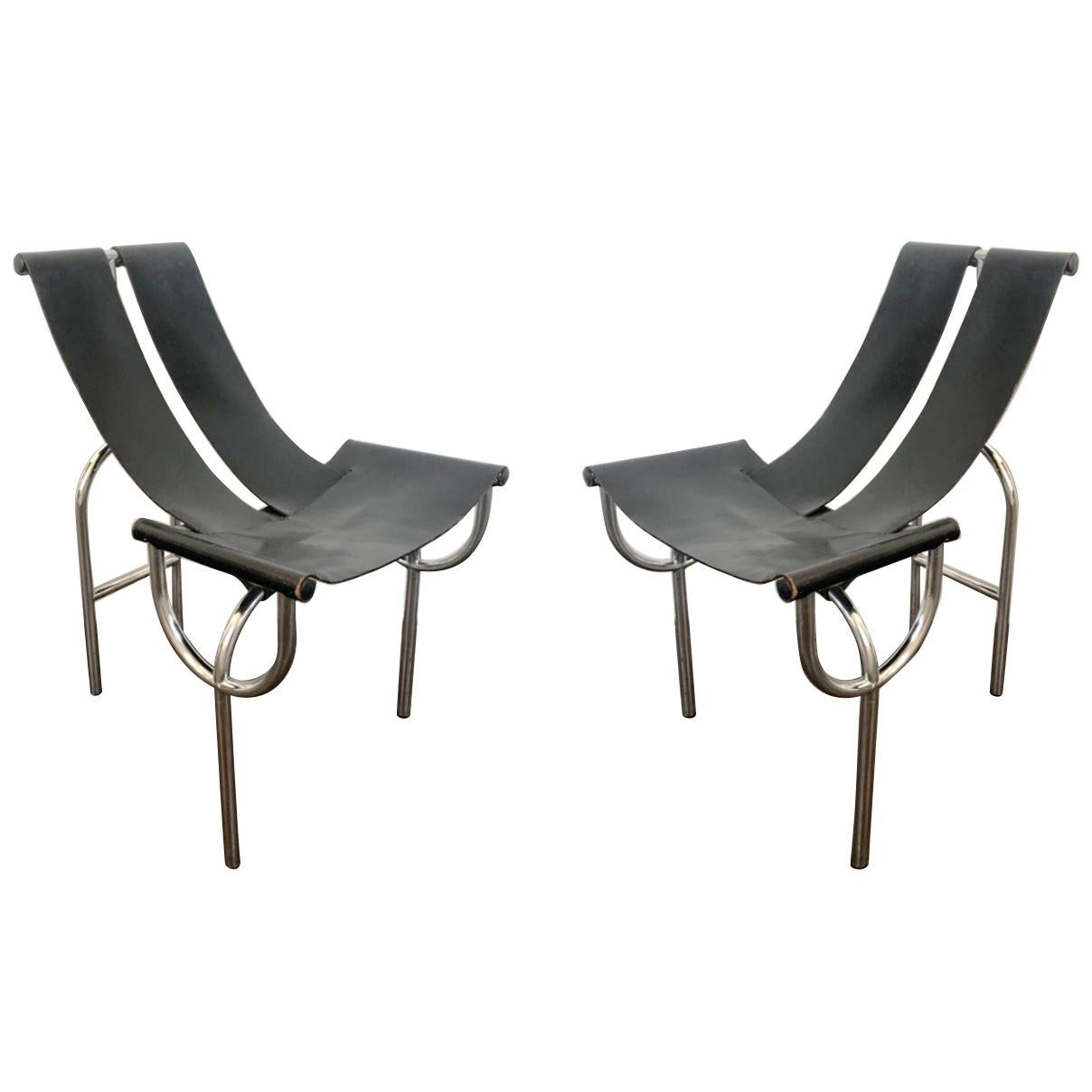 Pair of TRI 15 Chairs by Roberto Gabetti & AImaro Isola for Arbo, Italy, 1968 For Sale