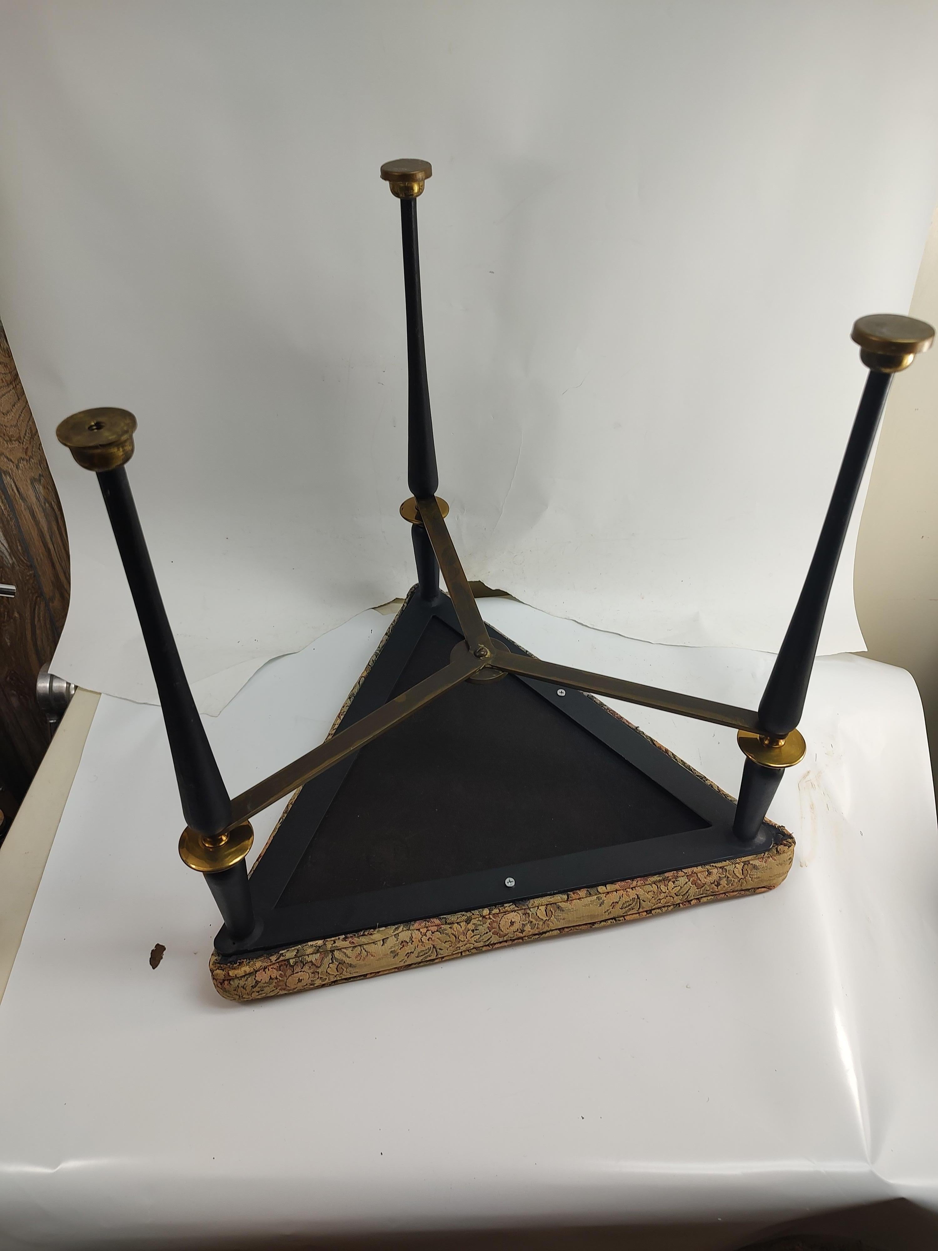 Pair of Triangular Benches Brass & Iron Attributed to Robs Johns Gibbons C1955 8