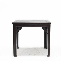 Pair Of Triangular Black / Brown Console Tables