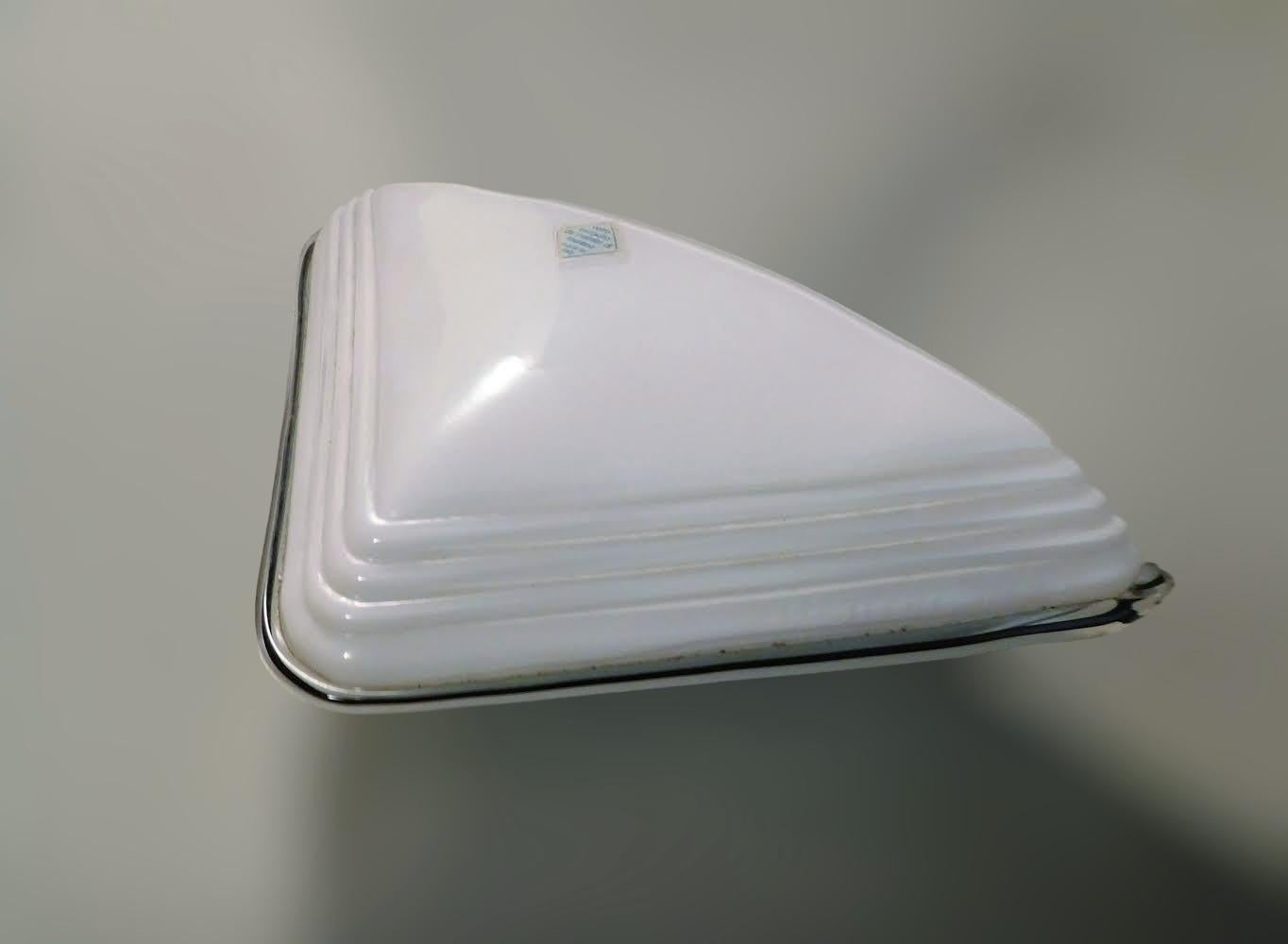 Italian Pair of Triangular Murano Glass Sconces For Sale