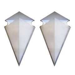 Pair of Triangular Resin  Sconces