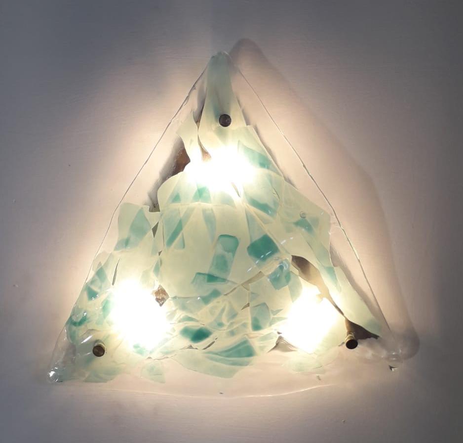 Mid-Century Modern Pair of Triangular Sconces by La Murrina For Sale