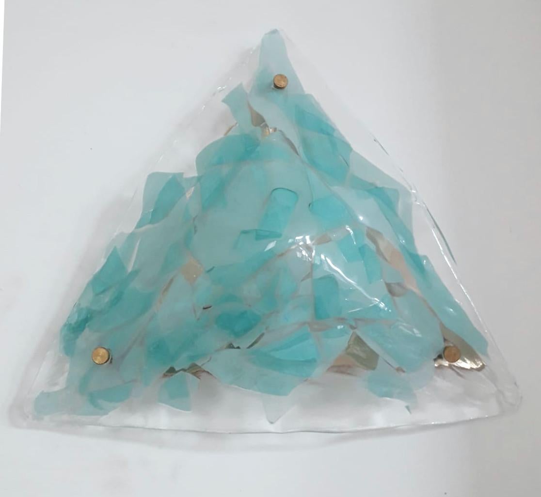 20th Century Pair of Triangular Sconces by La Murrina For Sale