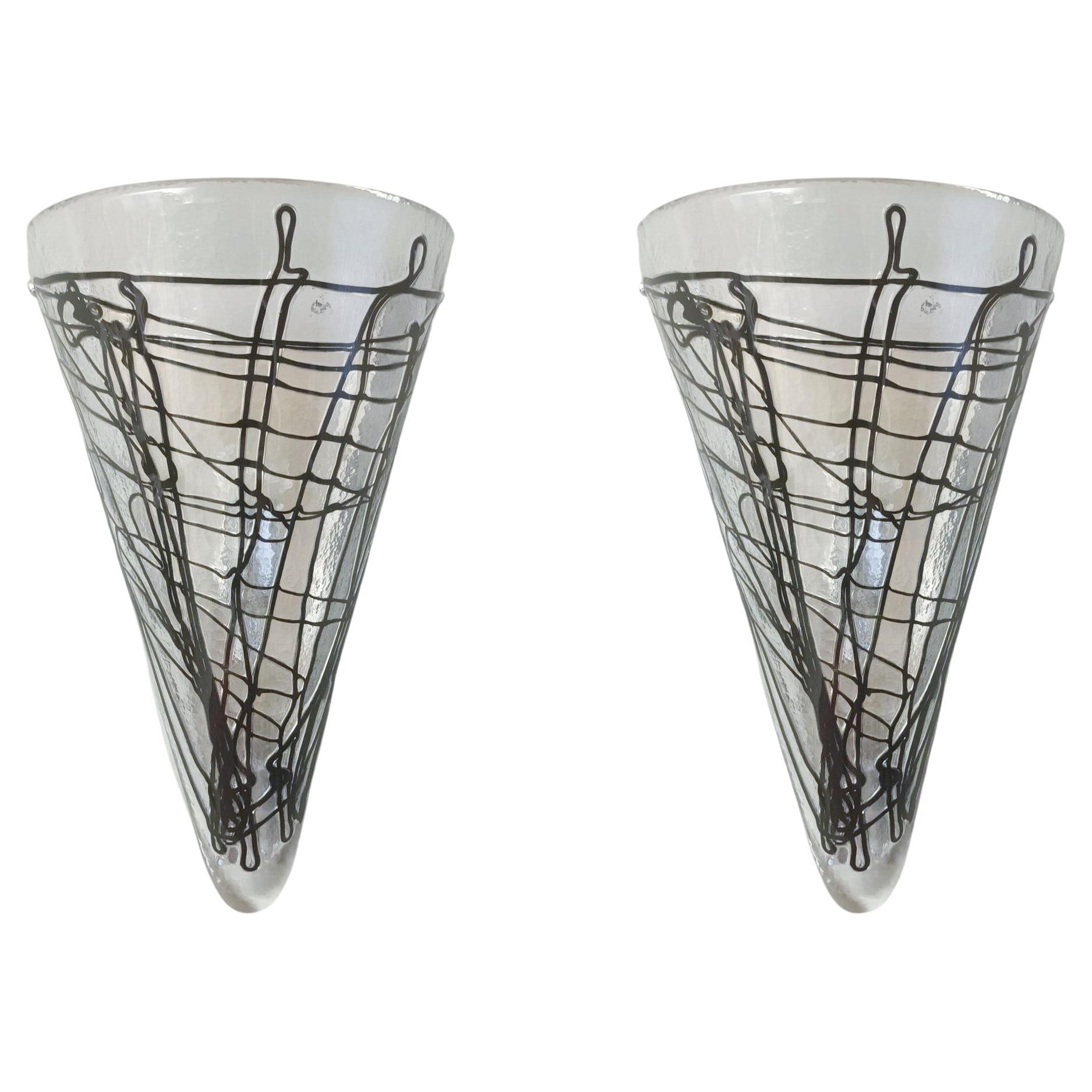 Pair of Triangular Sconces by La Murrina