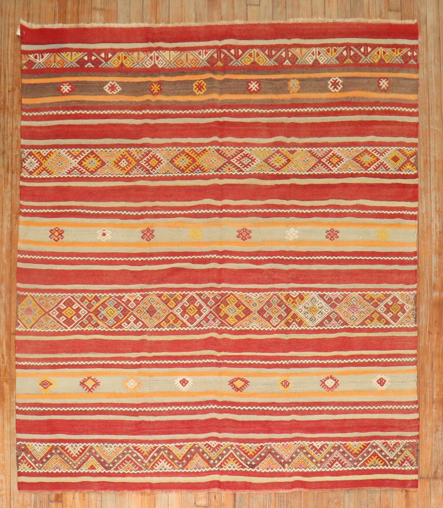 Pair of mid-20th century Turkish Kilims. 

Measuring 66