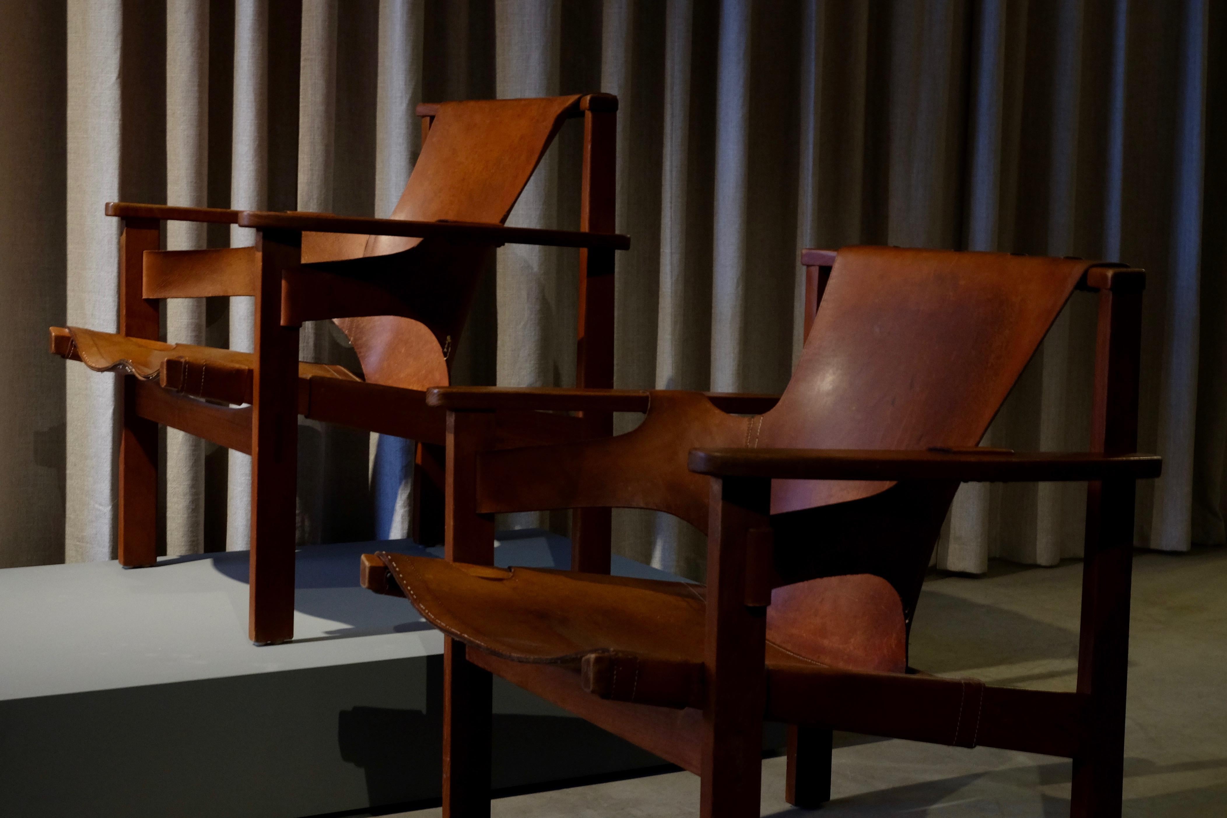 Easy Chairs „Trienna“ von Carl-Axel Acking, Paar, 1950er Jahre im Zustand „Gut“ in Stockholm, SE