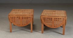 Pair of Trip Trap Teak Side Tables