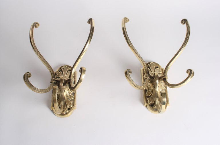 Pair of Triple Hat and Coat Hooks at 1stDibs