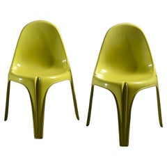 Coppia di sedie a treppiede di Walter Frey, circa 1968