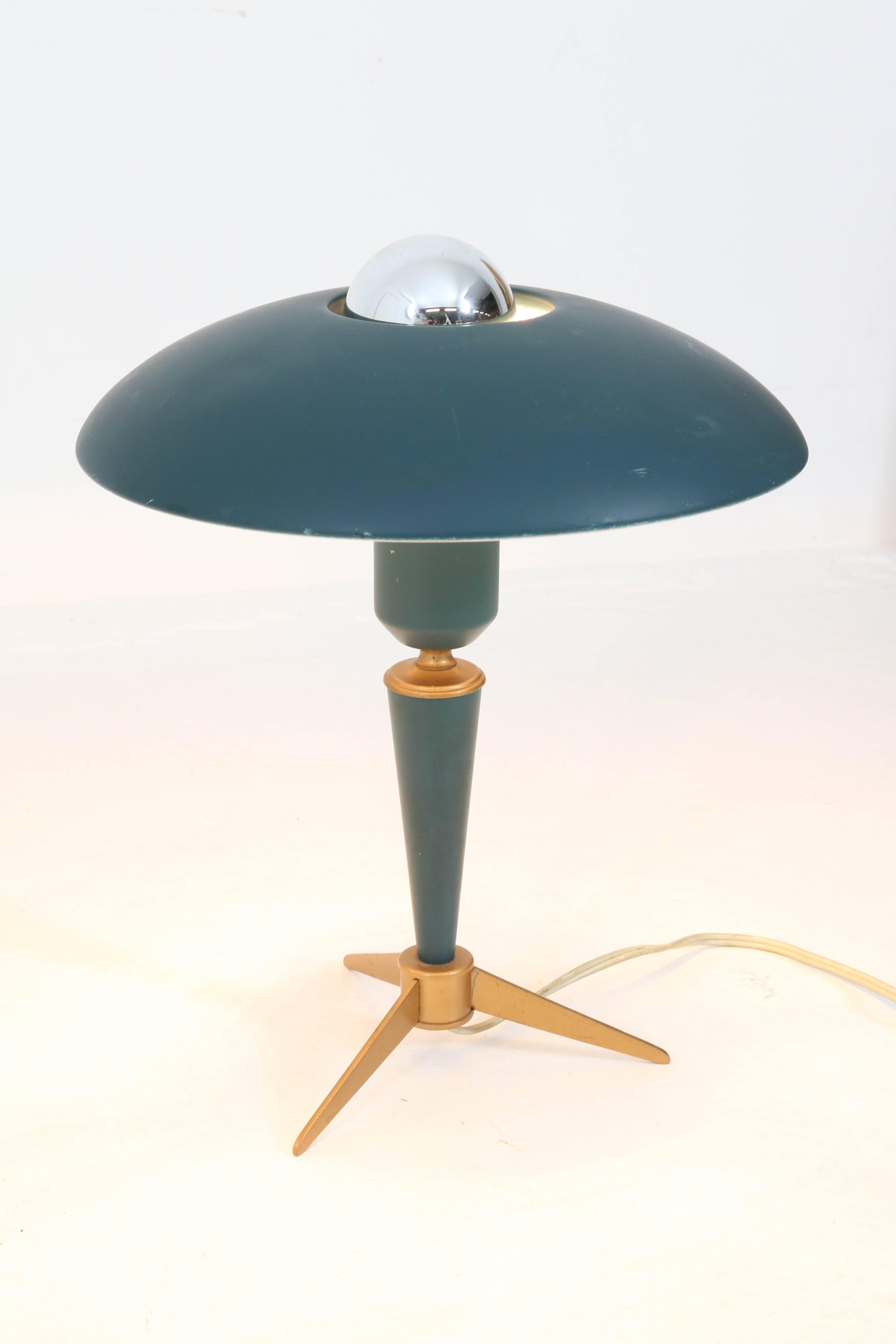 Dutch Pair of Tripod Desk Lamps by Louis Kalff for Philips, 1950s