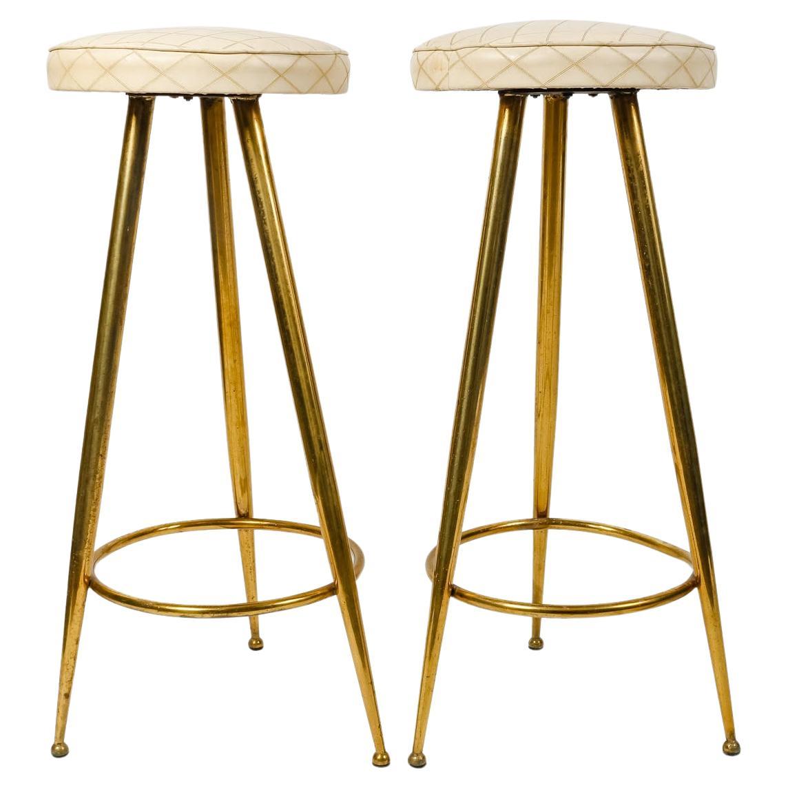 Pair of Tripod Stools by Gio Ponti (1891-1979). For Sale
