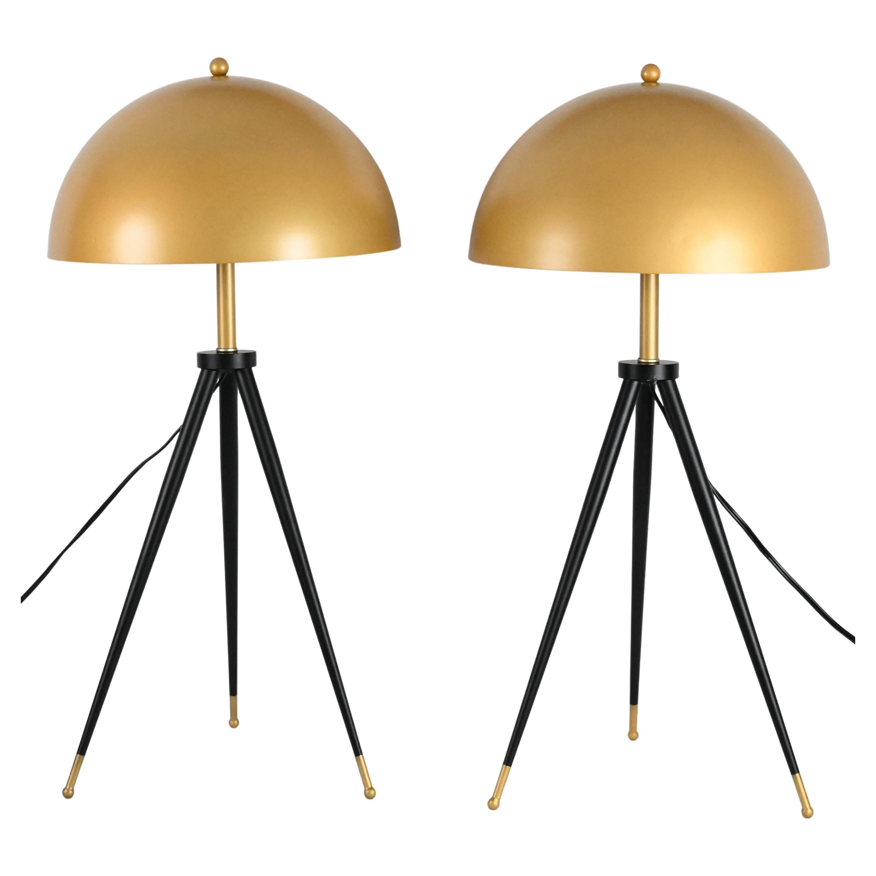 Pair of Tripod Table Lamps