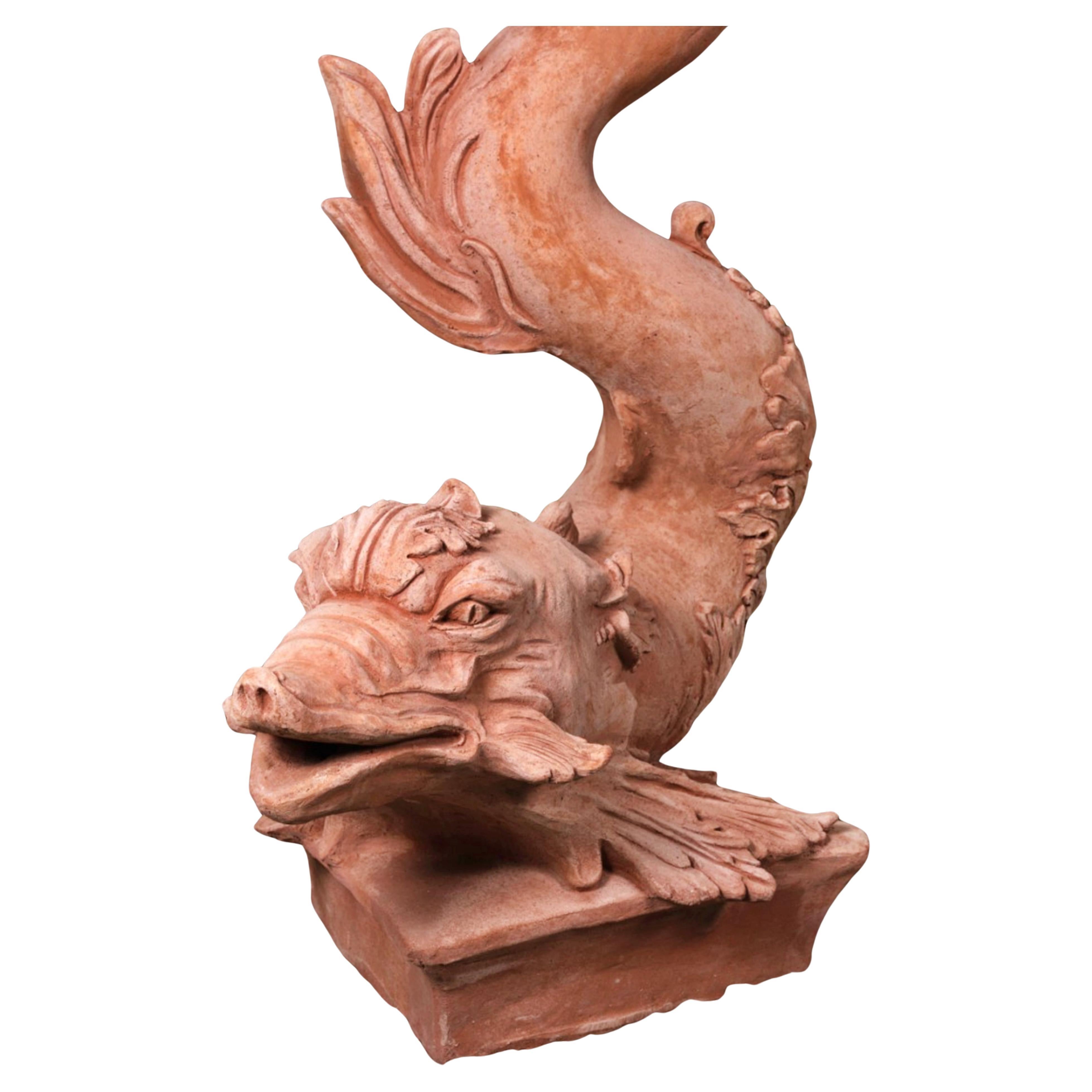 Coppia di Tritoni Boboli in terracotta Impruneta XX secolo In condizioni buone in vendita a Madrid, ES