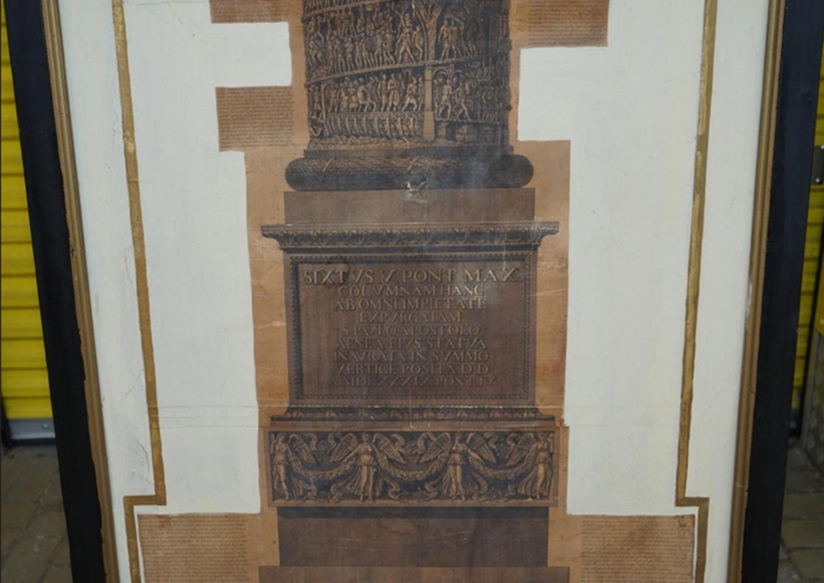 PAR DE TROFEO O SIA MAGNIFICA COLONNA PIRANESI GIOVANNI BATTISTA IMPRESOS 337CM Mediados del siglo XIX en venta