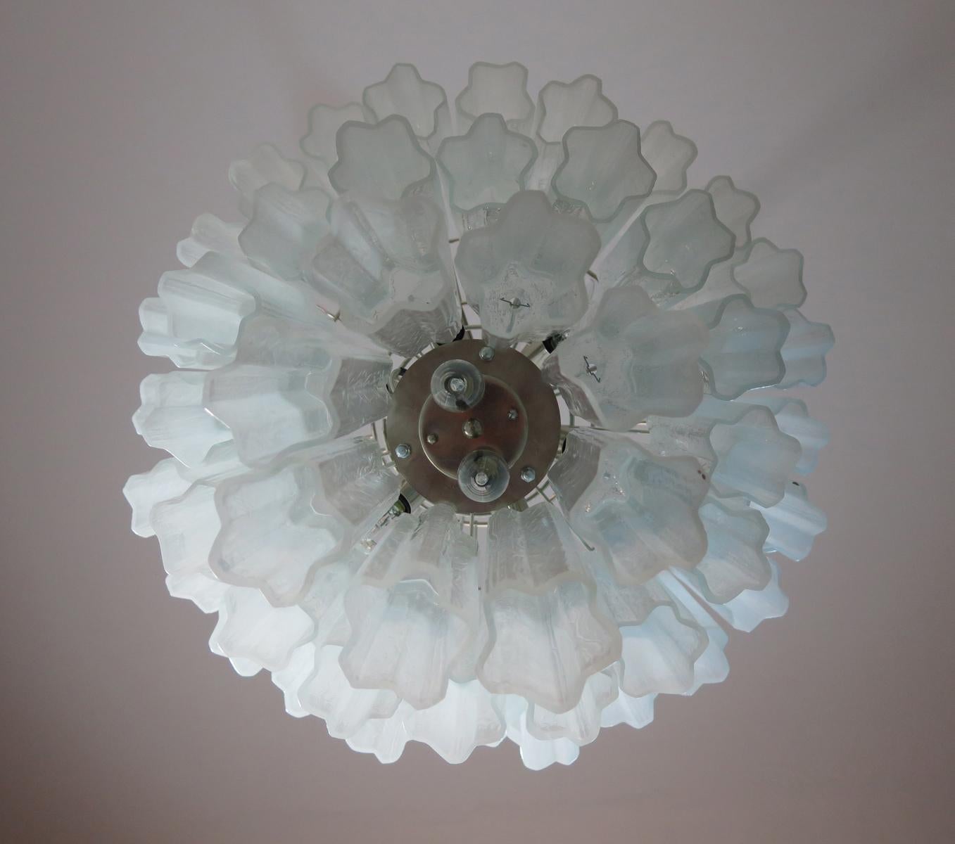 Pair of 48 Tronchi Chandeliers in Toni Zuccheri Style for Venini, Murano In Excellent Condition For Sale In Budapest, HU
