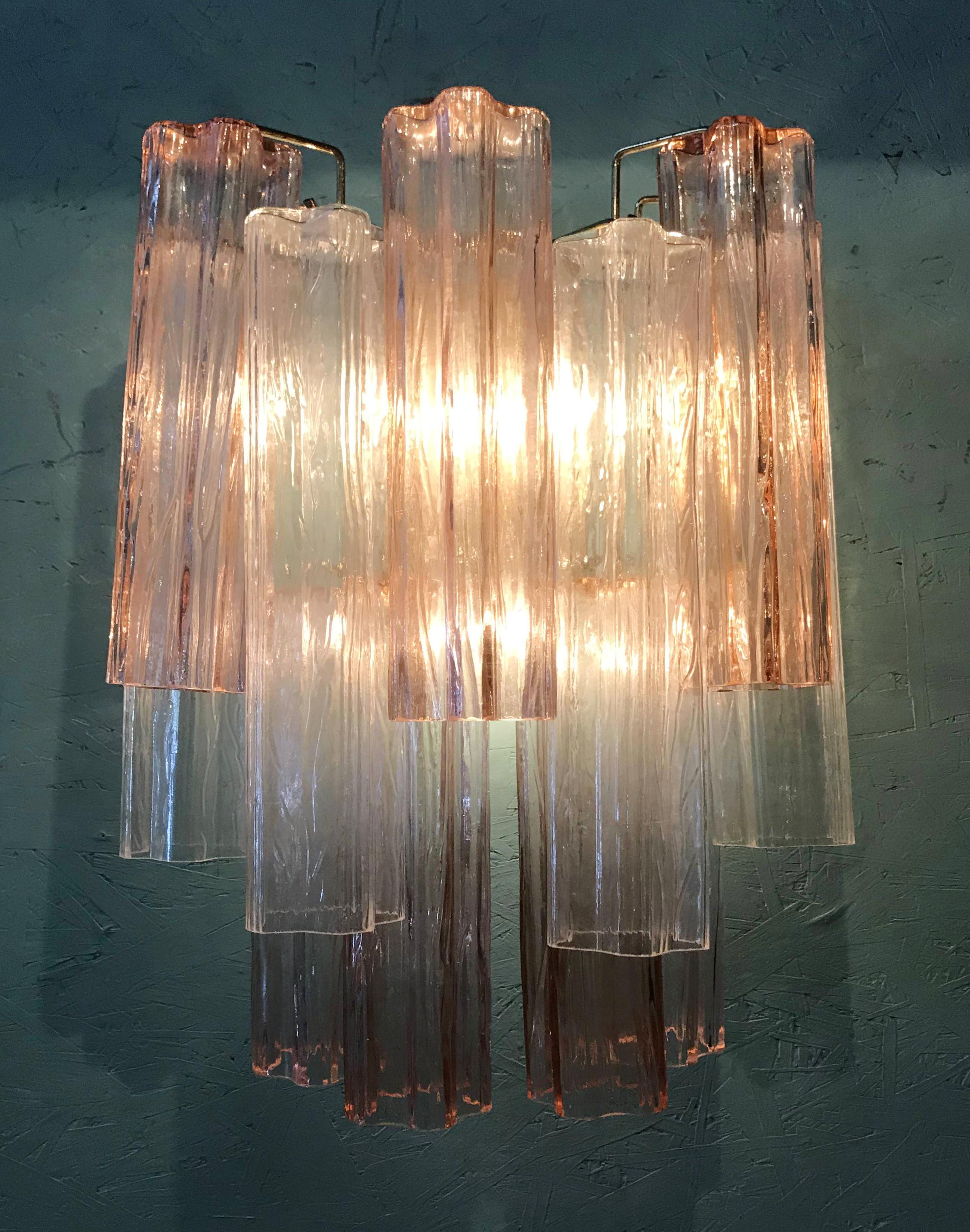 Pair of Tronchi Sconces by Venini In Good Condition In Los Angeles, CA