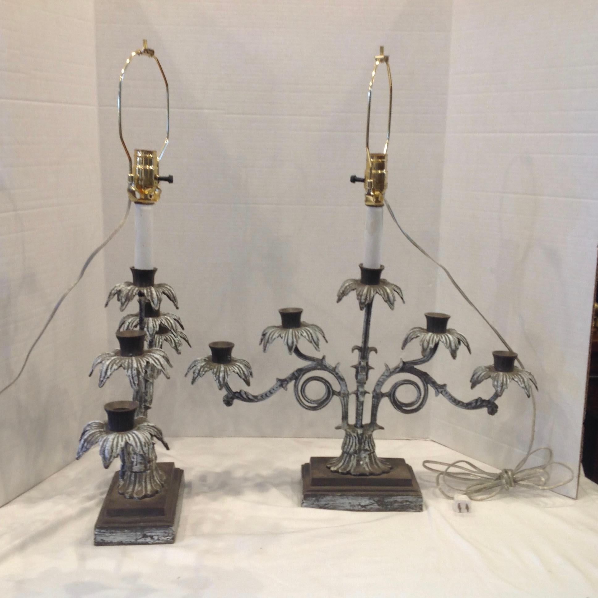 Pair of Tropical Motif Lamps For Sale 3