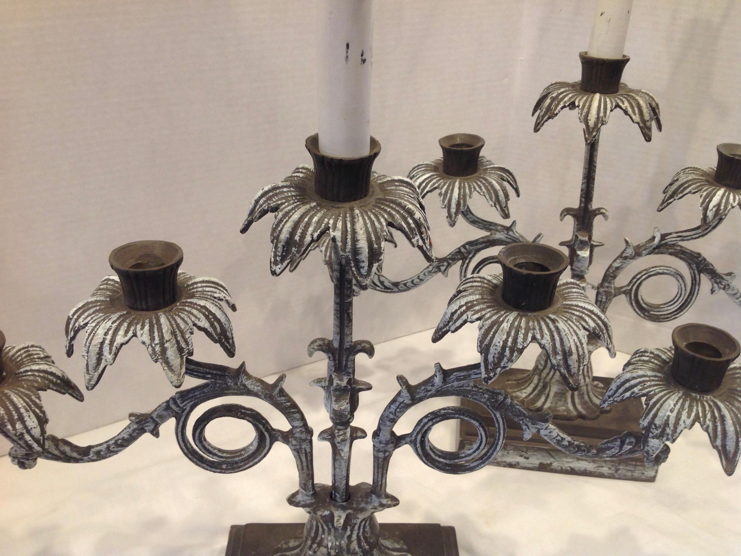 Pair of Tropical Motif Lamps In Good Condition For Sale In West Palm Beach, FL