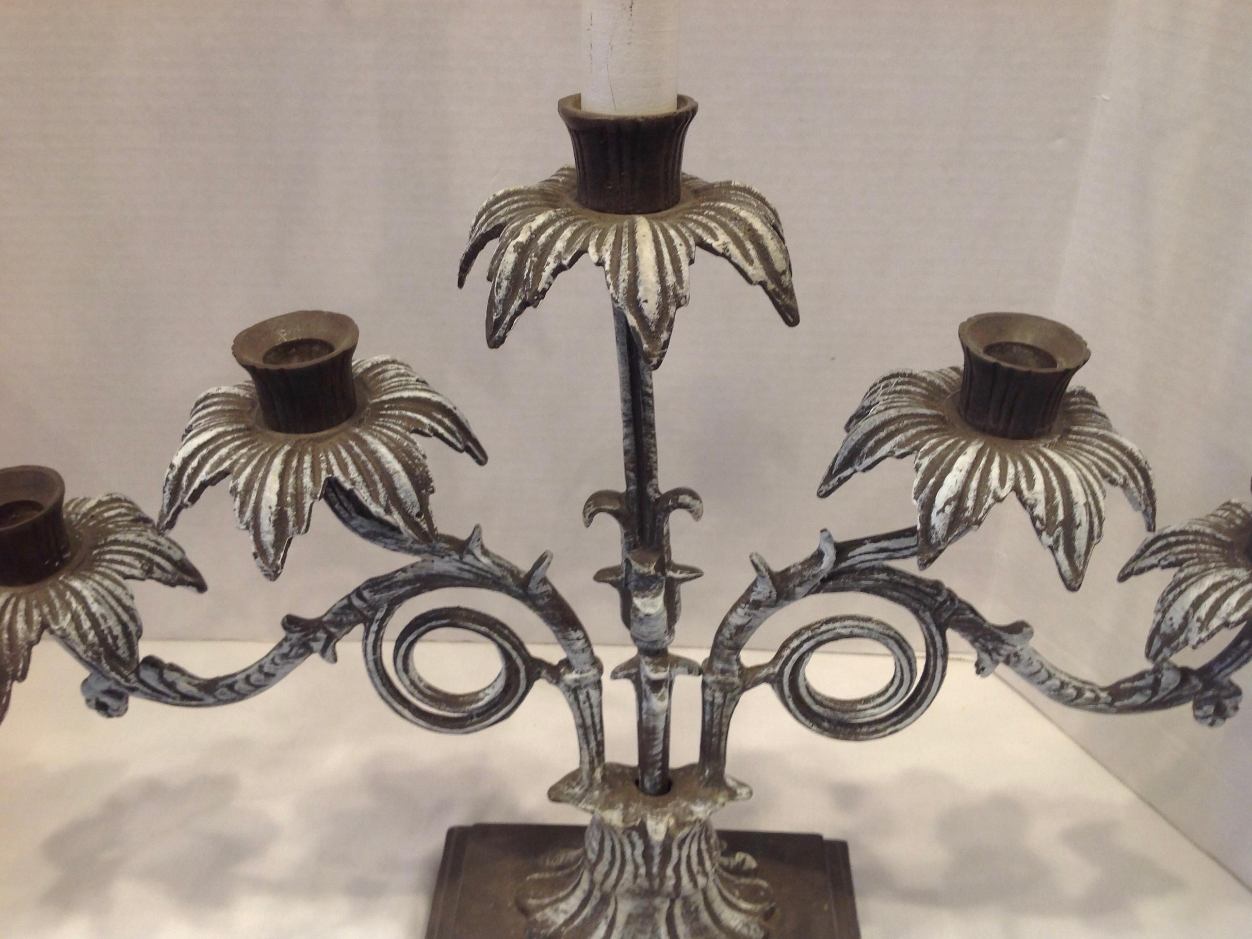 Pair of Tropical Motif Lamps For Sale 1