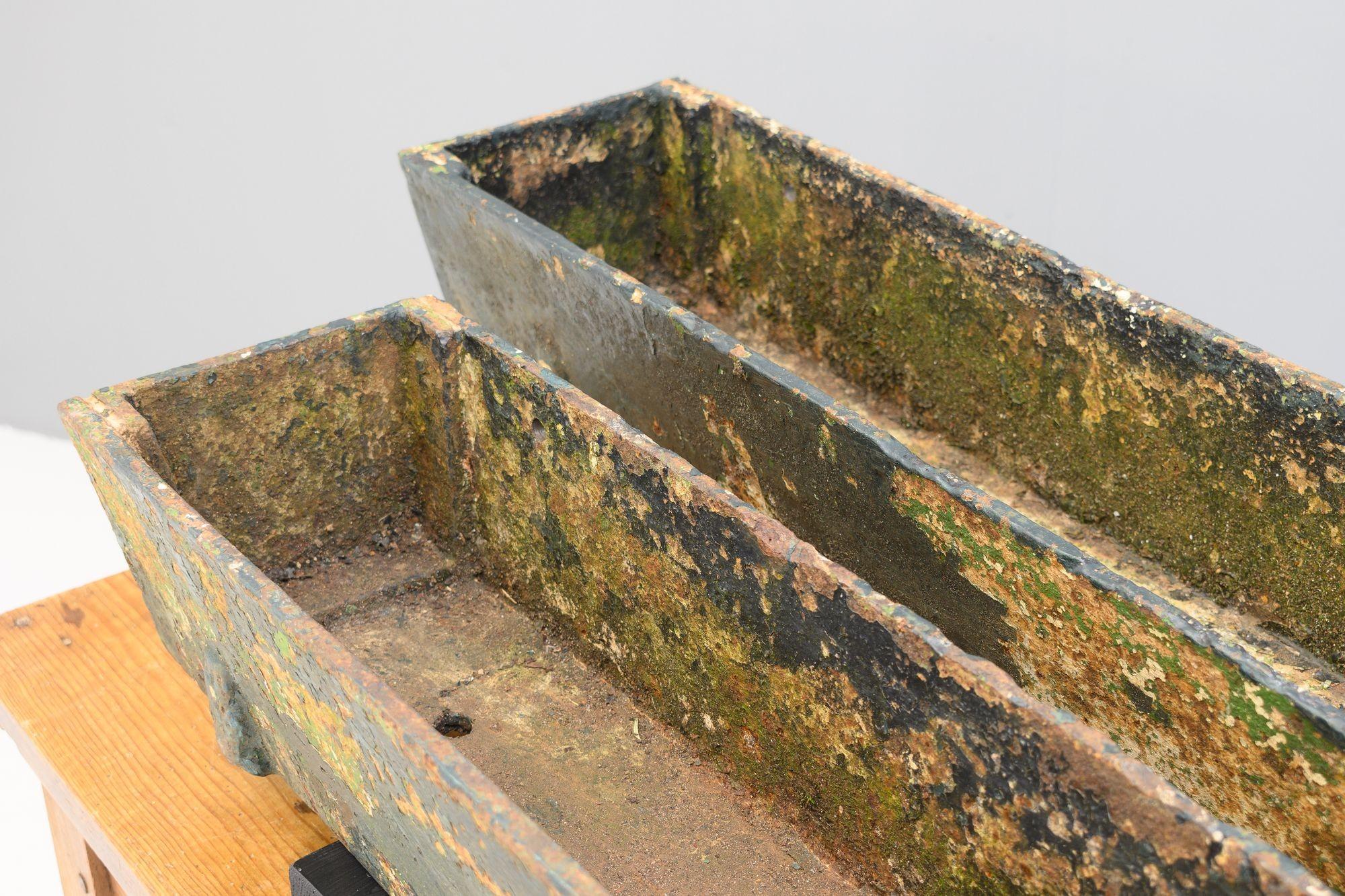 Iron Pair of Troughs For Sale