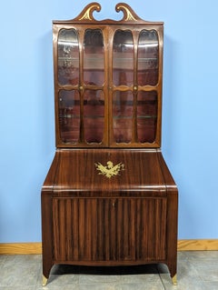 Pair of Trumeau Bookcases in Mahogany Designed by Paolo Buffa, 1950s