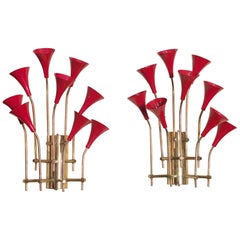 Pair of Trumpets Sconces by Fabio Ltd