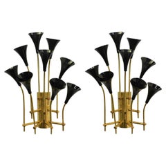 Pair of Trumpets Sconces by Fabio Ltd