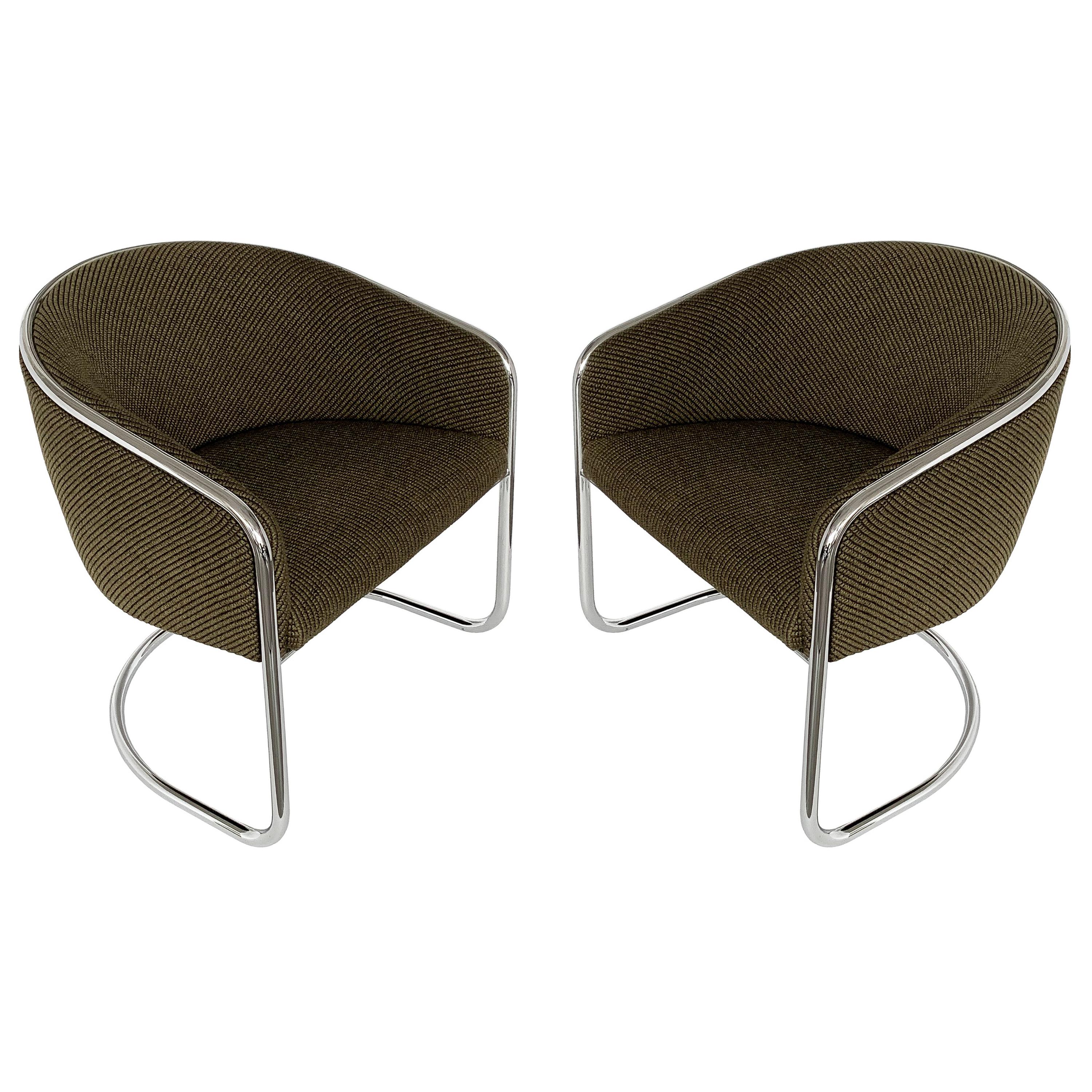 Pair of Tub Dining or Lounge Chairs by Joan Burgasser / Anton Lorenz for Thonet
