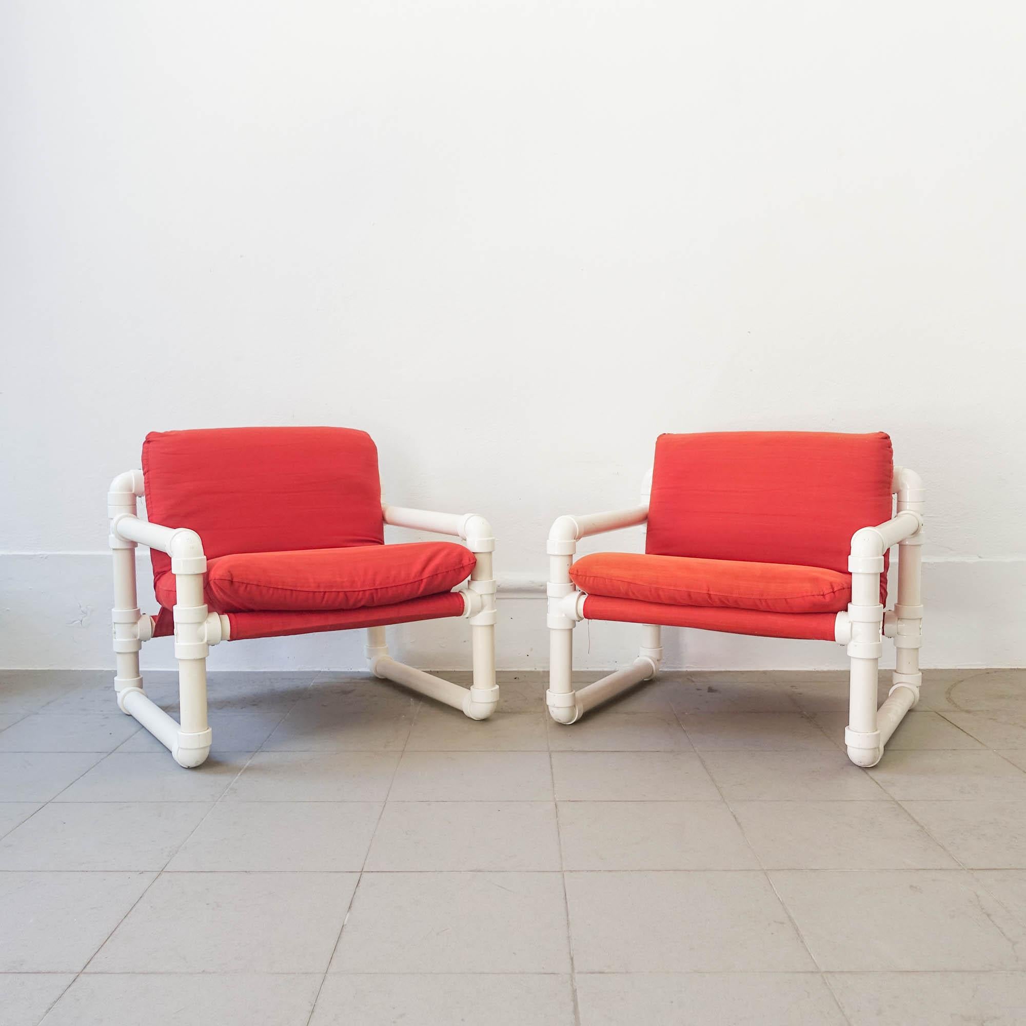 Postmoderne Paire de fauteuils «ub-Kit », par Joo A. Pinto de Oliveira pour Altamira & Plimat en vente