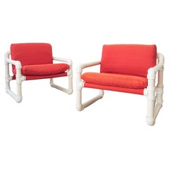 Vintage Pair of "Tub-Kit" Armchairs, by João A. Pinto de Oliveira for Altamira & Plimat