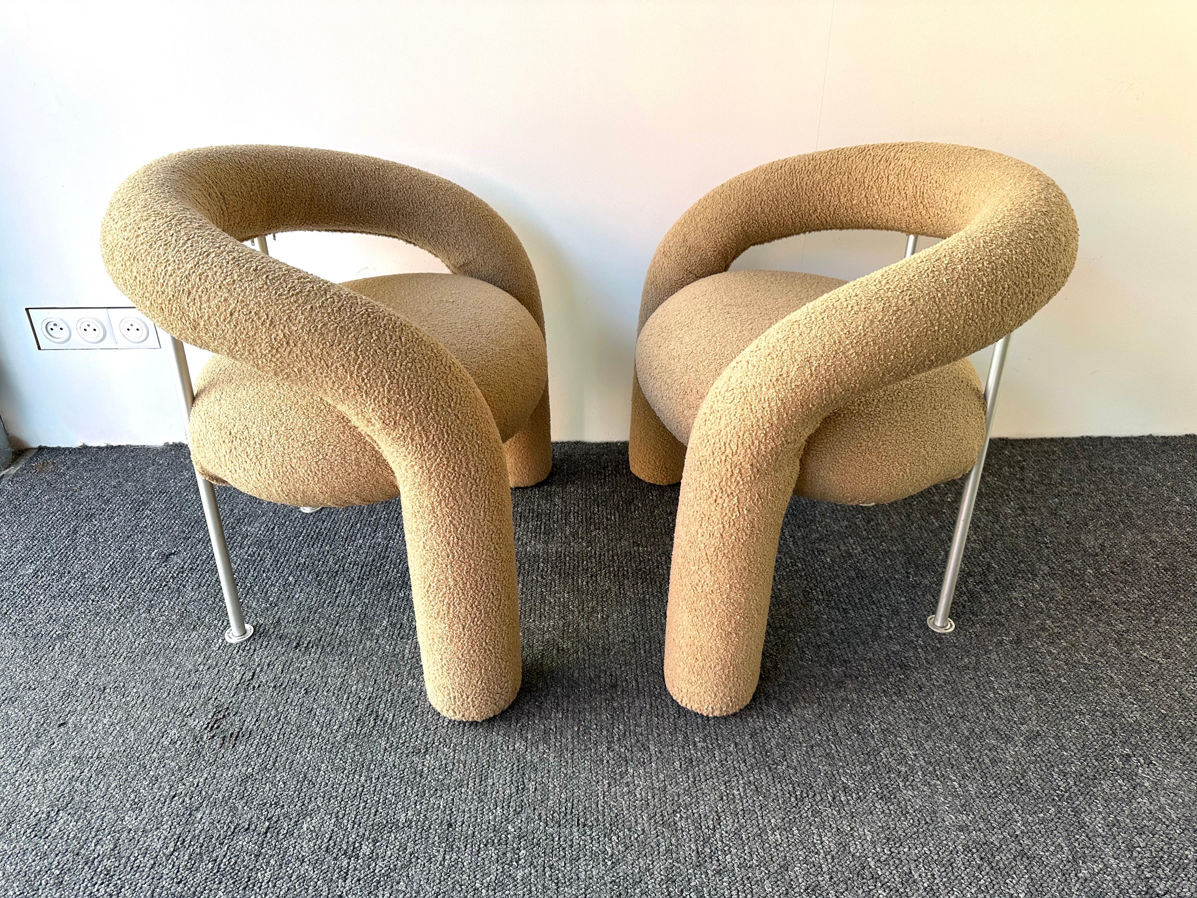Paire de fauteuils tubulaires par Bartoli pour Rossi di Albizzate. Italie, 1970 en vente 3