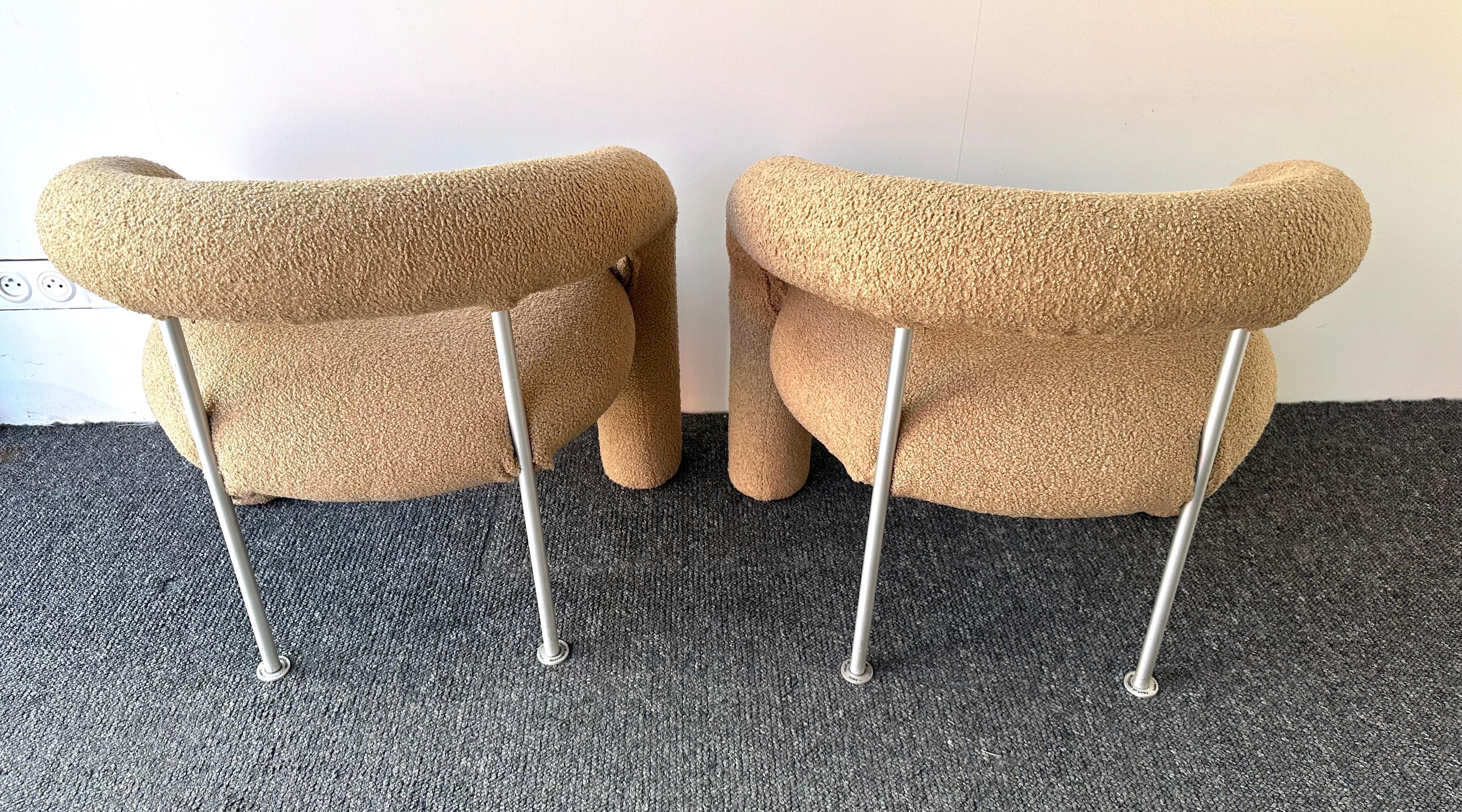 Paire de fauteuils tubulaires par Bartoli pour Rossi di Albizzate. Italie, 1970 en vente 7