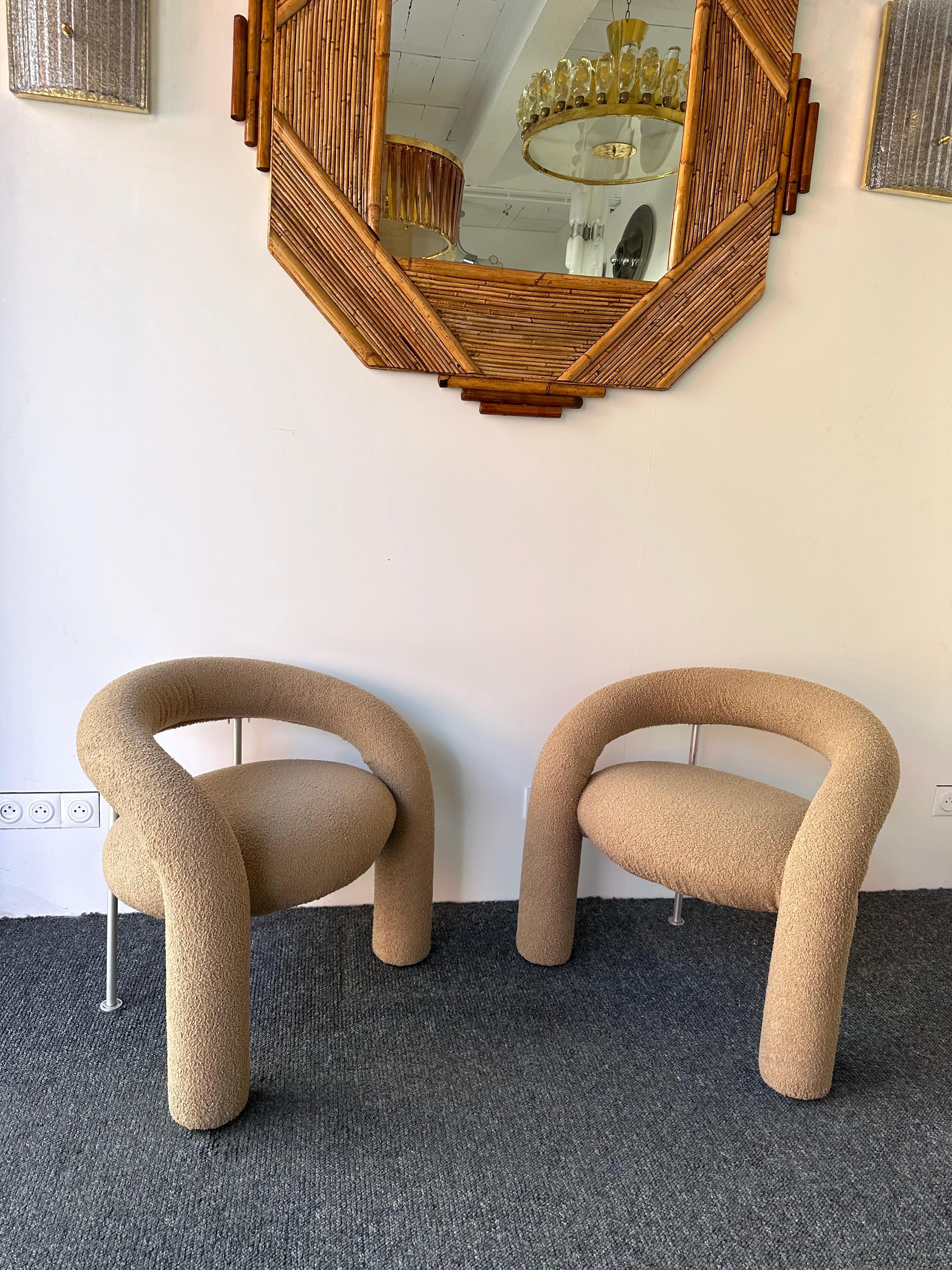Mid-Century Modern Paire de fauteuils tubulaires par Bartoli pour Rossi di Albizzate. Italie, 1970 en vente