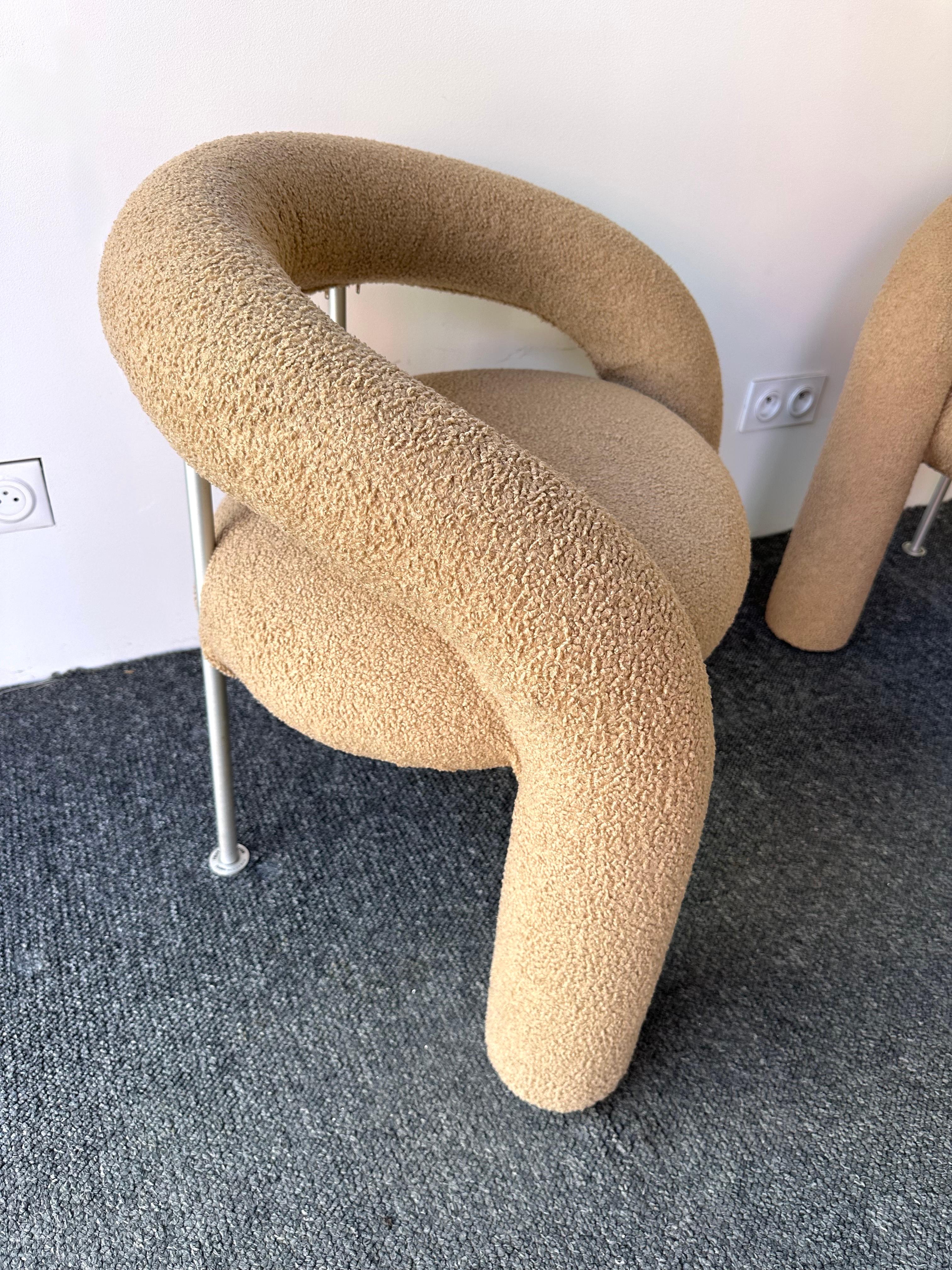 Paire de fauteuils tubulaires par Bartoli pour Rossi di Albizzate. Italie, 1970 Bon état - En vente à SAINT-OUEN, FR